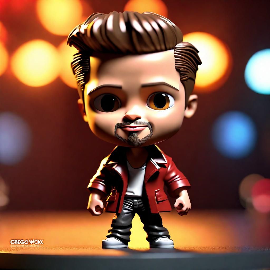 Chibi Brad Pitt as Tyler Durden