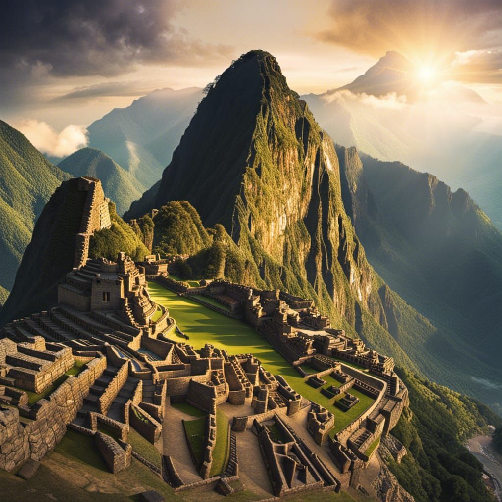 Hyperrealistic Machu Picchu Concept Art