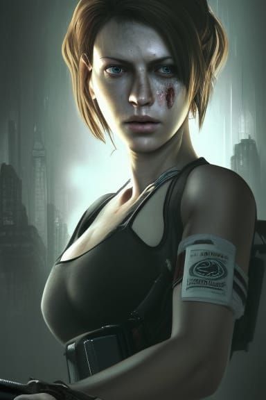 Resident Evil Cyberpunk Game Poster, 8K Resolution