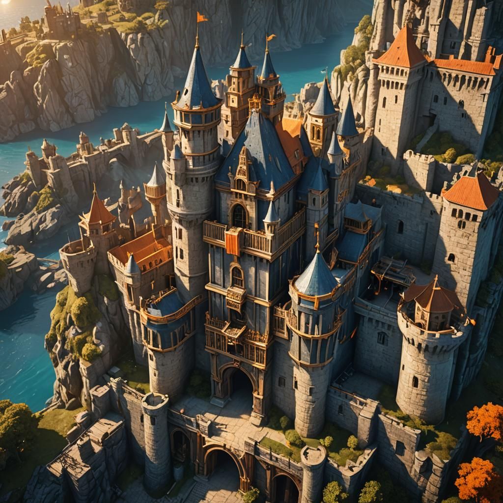 Medieval Castle and Pirate Ship Split by Zipper