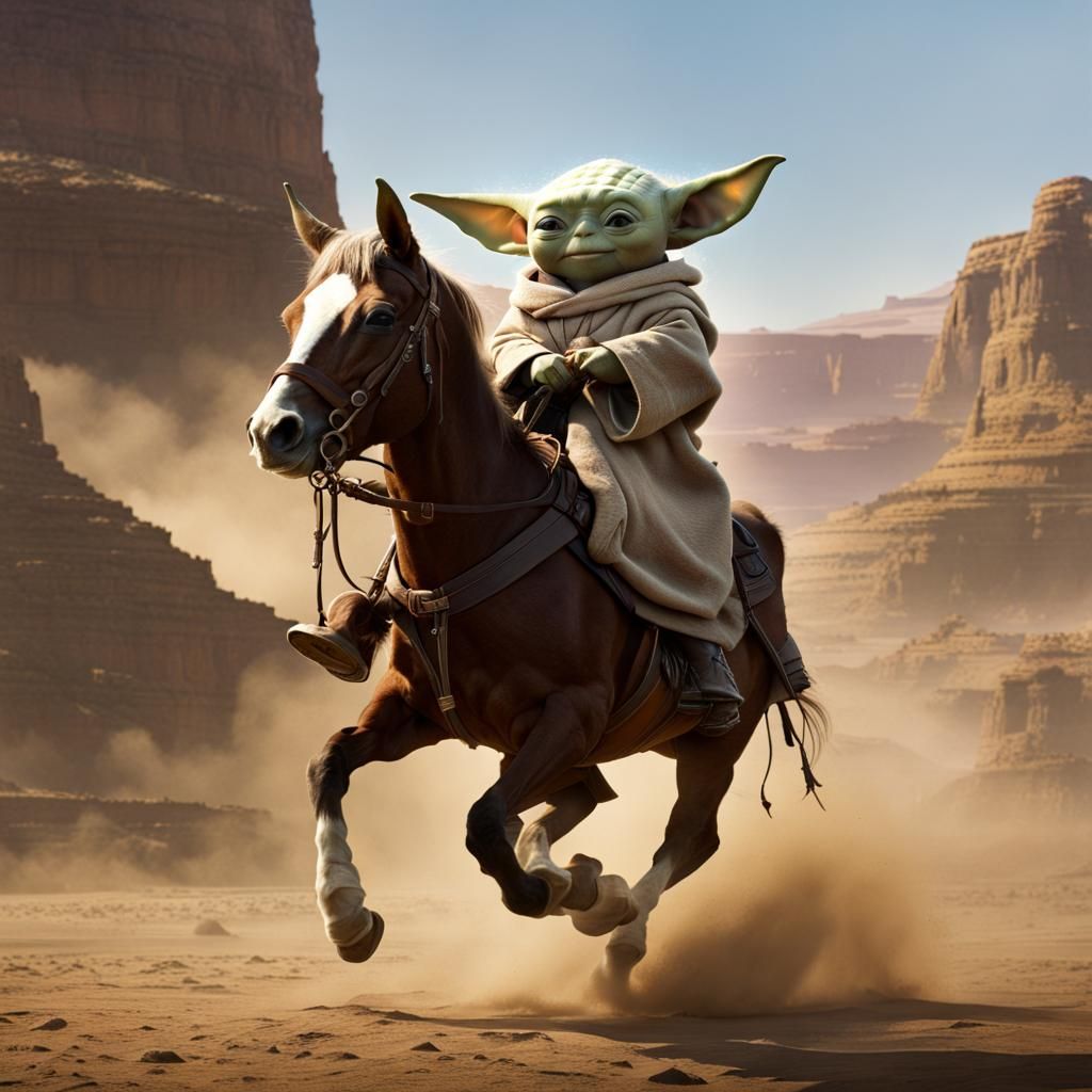 Baby Yoda's Horseback Adventure