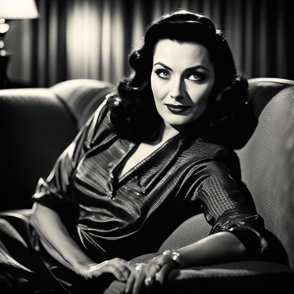 Film Noir Portrait of a 1950s Actress