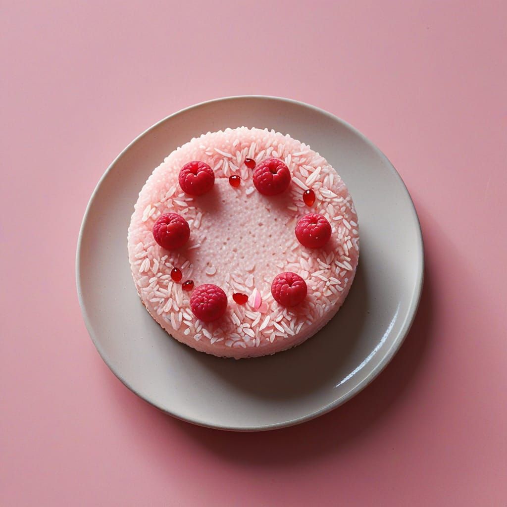 Sweet Pastel Dessert Still Life with Rice Cake