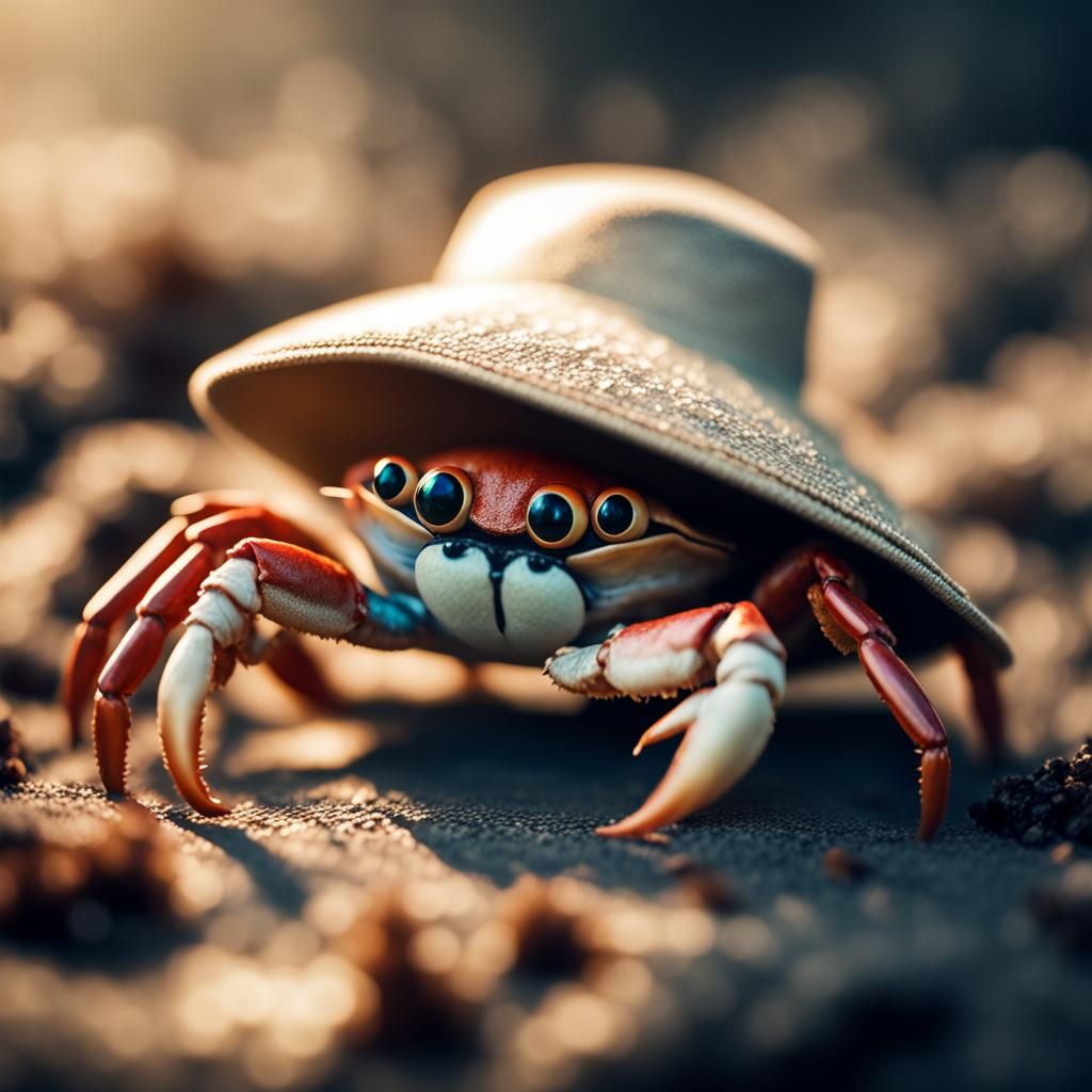 Crab with a hat