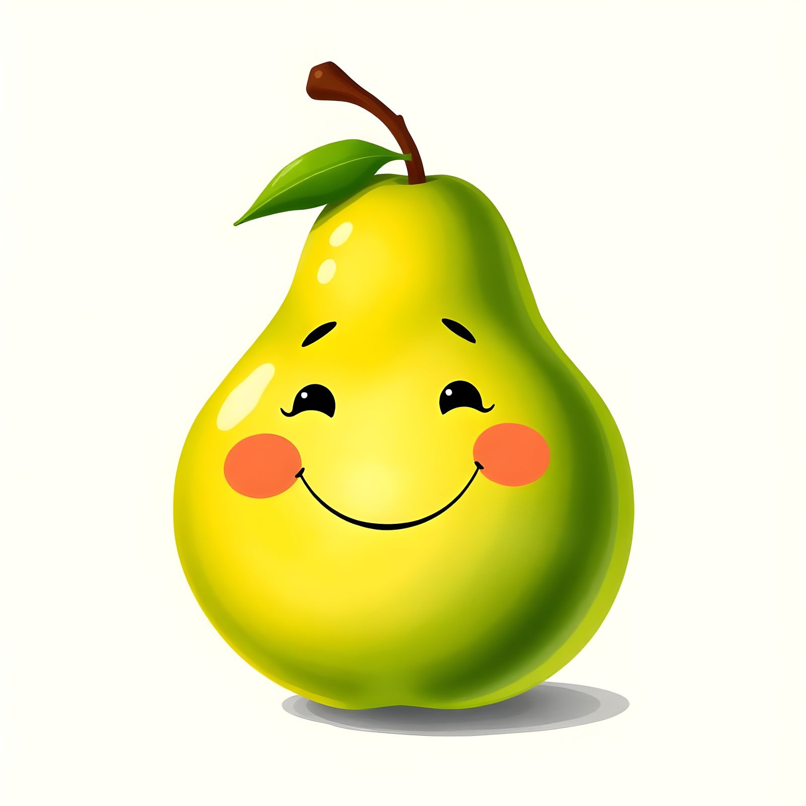 Smiling Pear Character