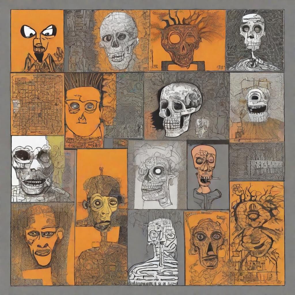 Halloween in Abstract Expressionist Style