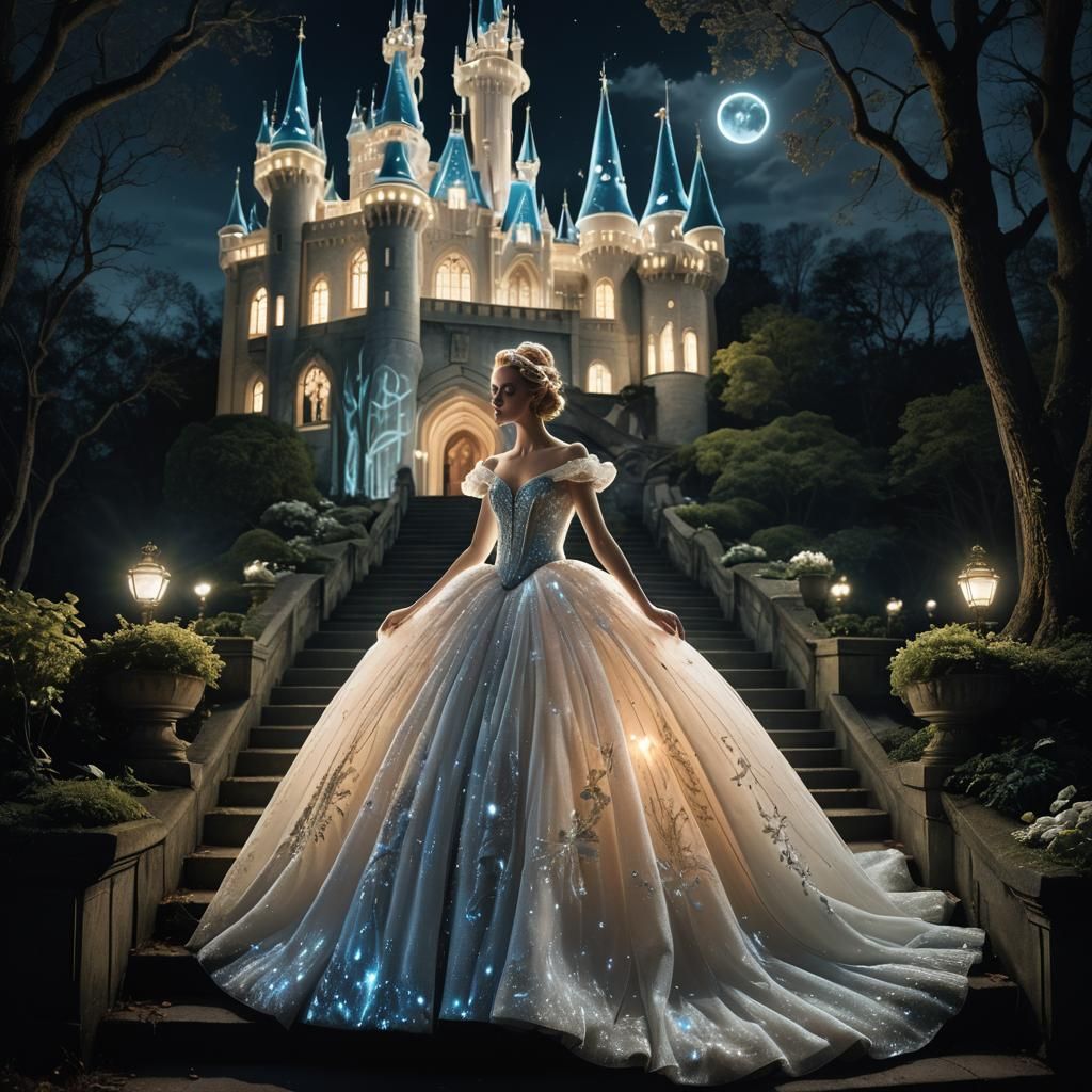 Bioluminescent Cinderella in Gaussian Electromagnetism Night...