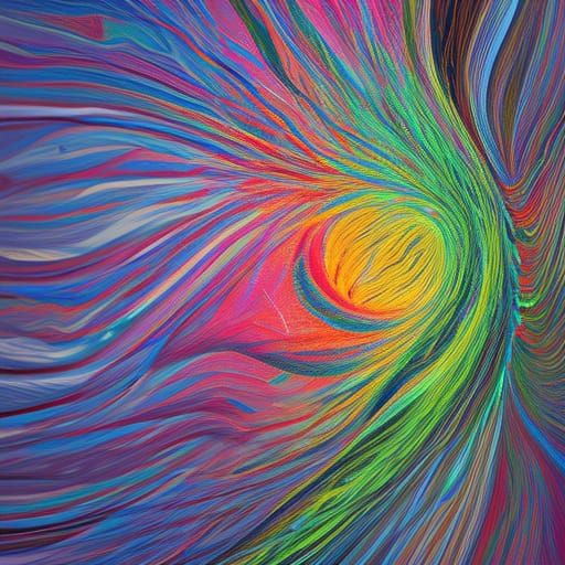 Abstract Surrealist Bowl of Fruit in 8K