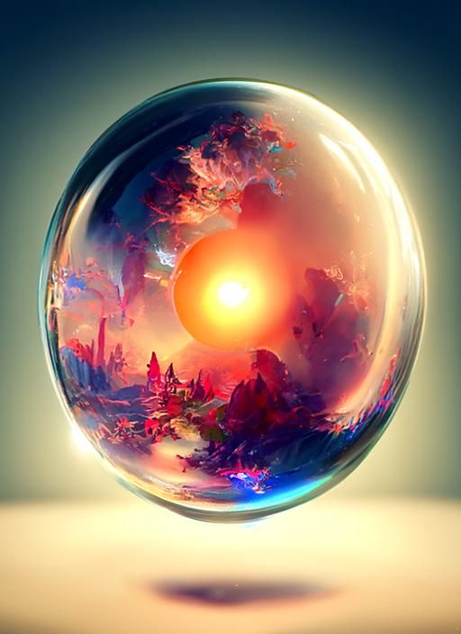 Ethereal Sphere of Magic in Hyperrealistic CGI