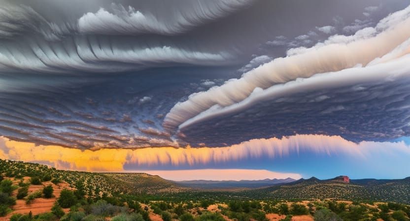 Sedona Ley Lines Under a Thunderstorm Sunset