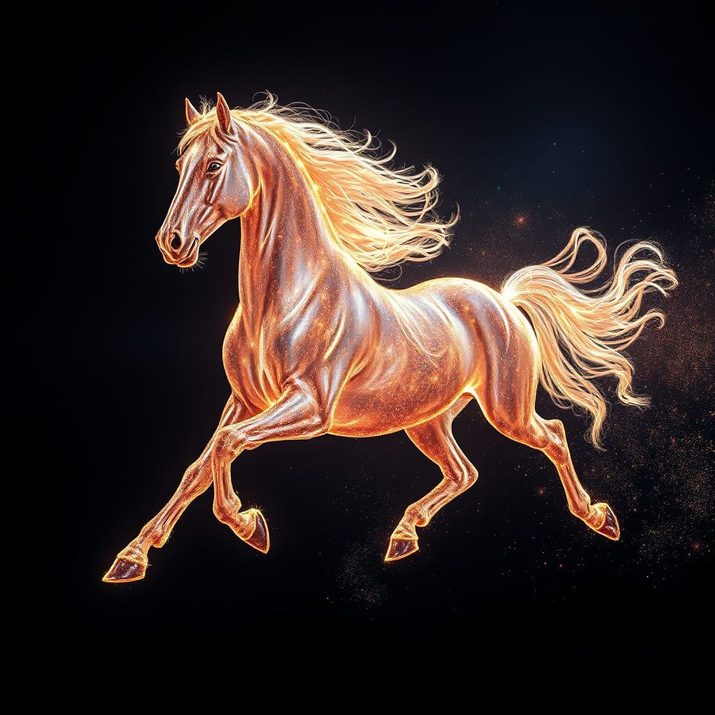 Galactic Stallion in Cosmic Starlight