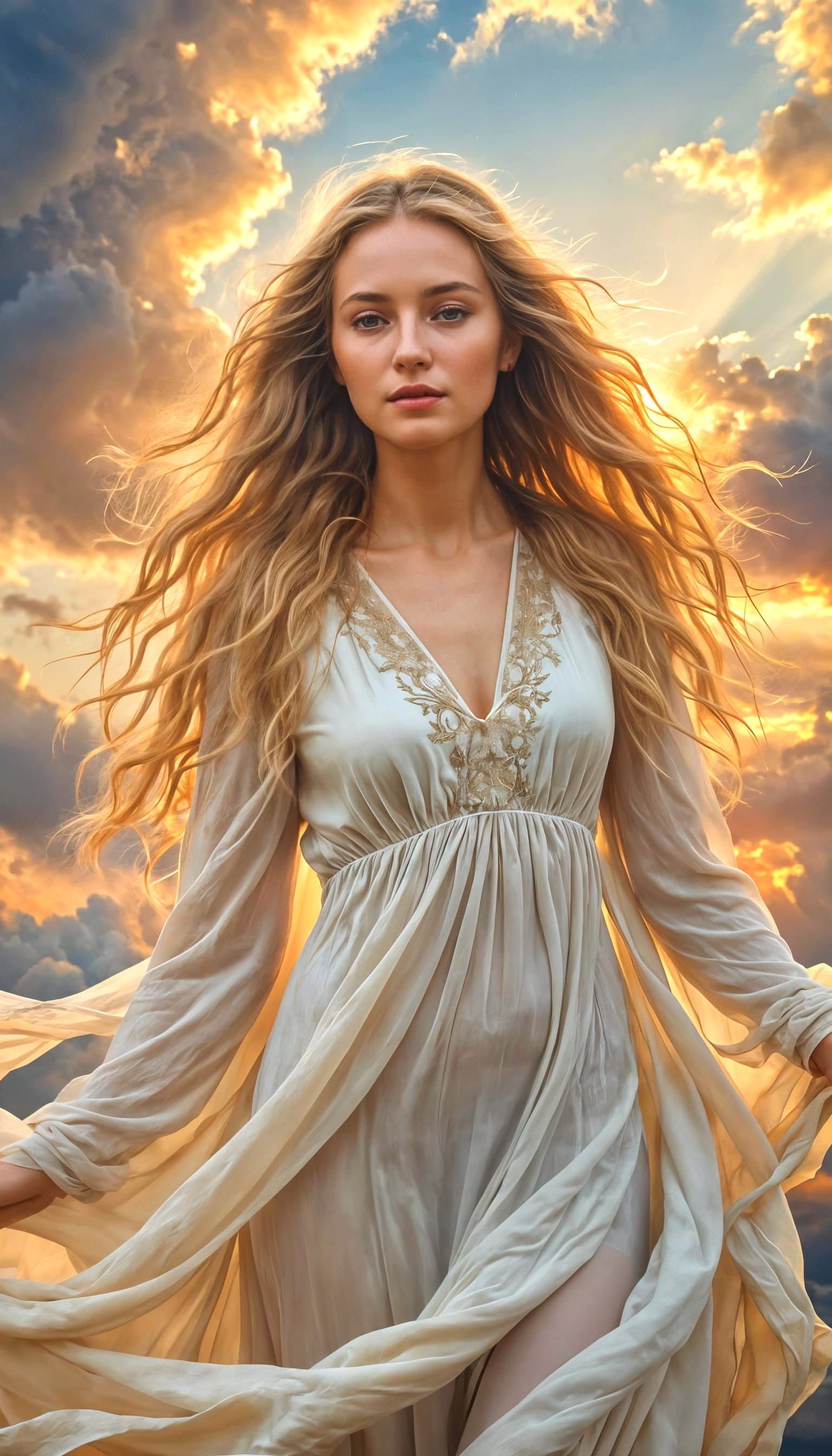 Eos, Goddess of Dawn: A Surrealist Portrait