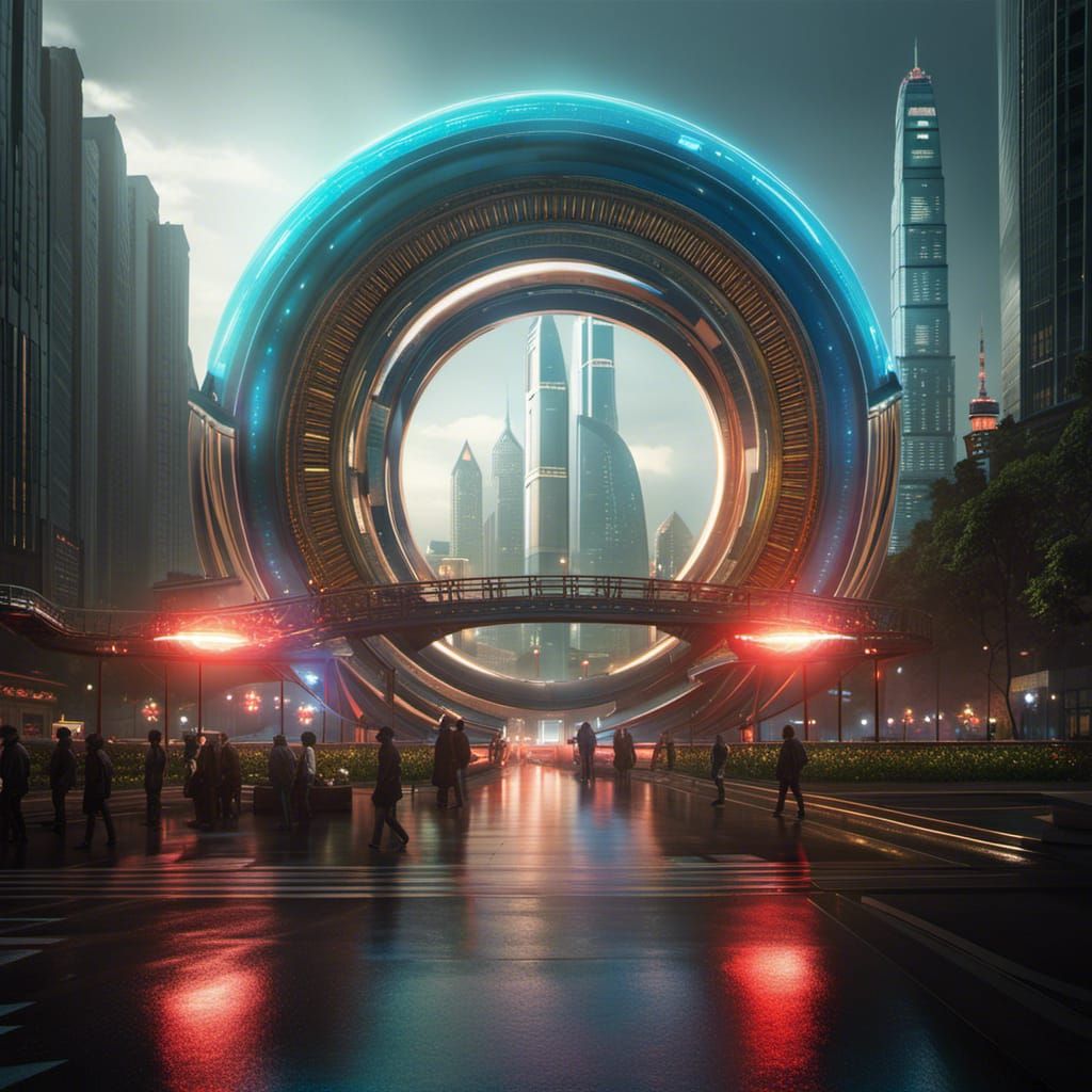 Invention of Inter-Dimension Universe Stargate in mid of modern city