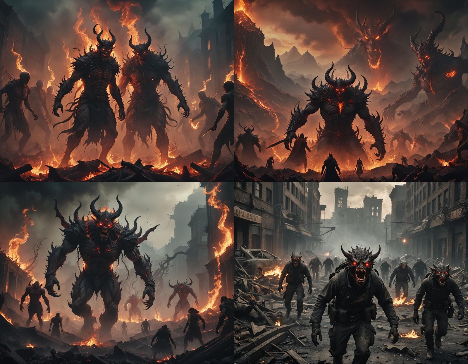 Apocalyptic Inferno: Demons Torment Humans in Unreal Engine