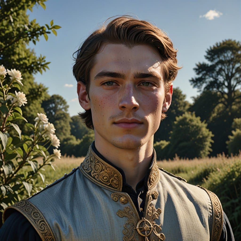 Tudor-Era Portrait of a Young English Gentleman