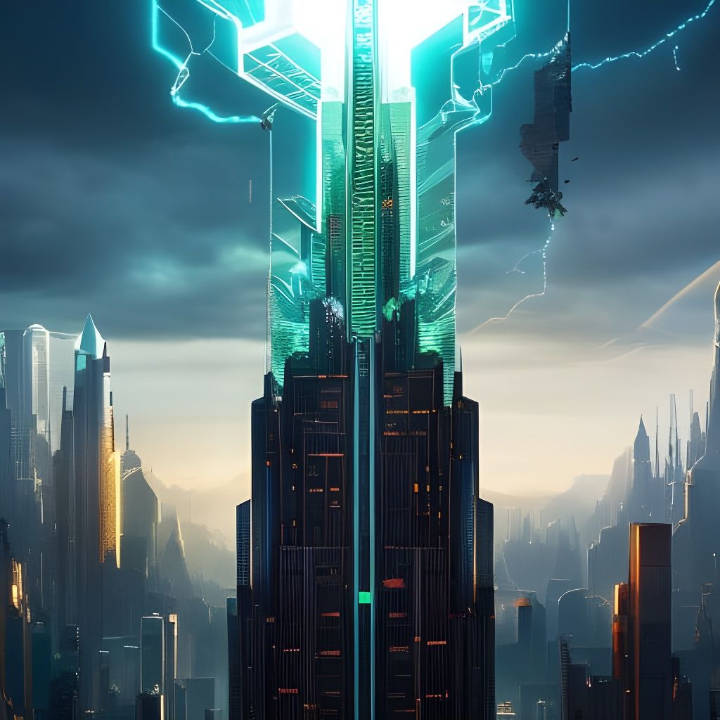 Monster City Destruction in Glass Knolling Display