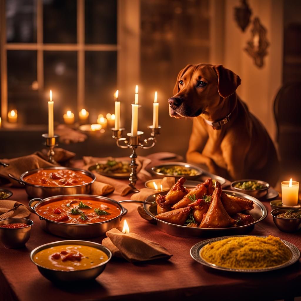 Romantic Candlelit Indian Dinner Interrupted