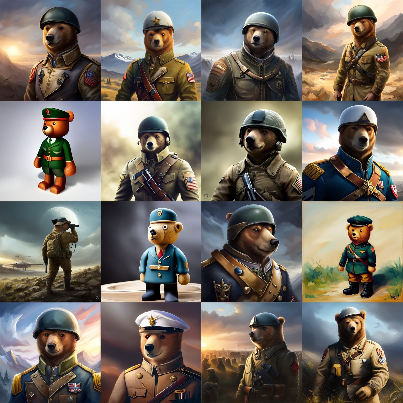 Bear Soldier Generated by AI