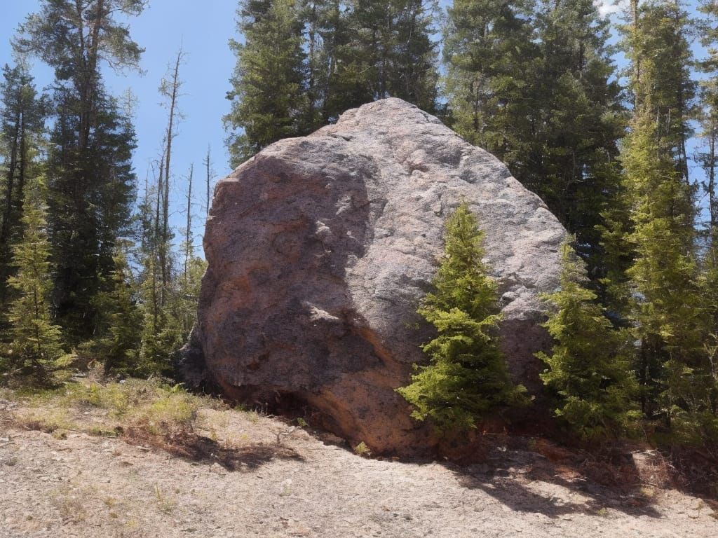 Colorado Rock Formation in Oil Painting Style