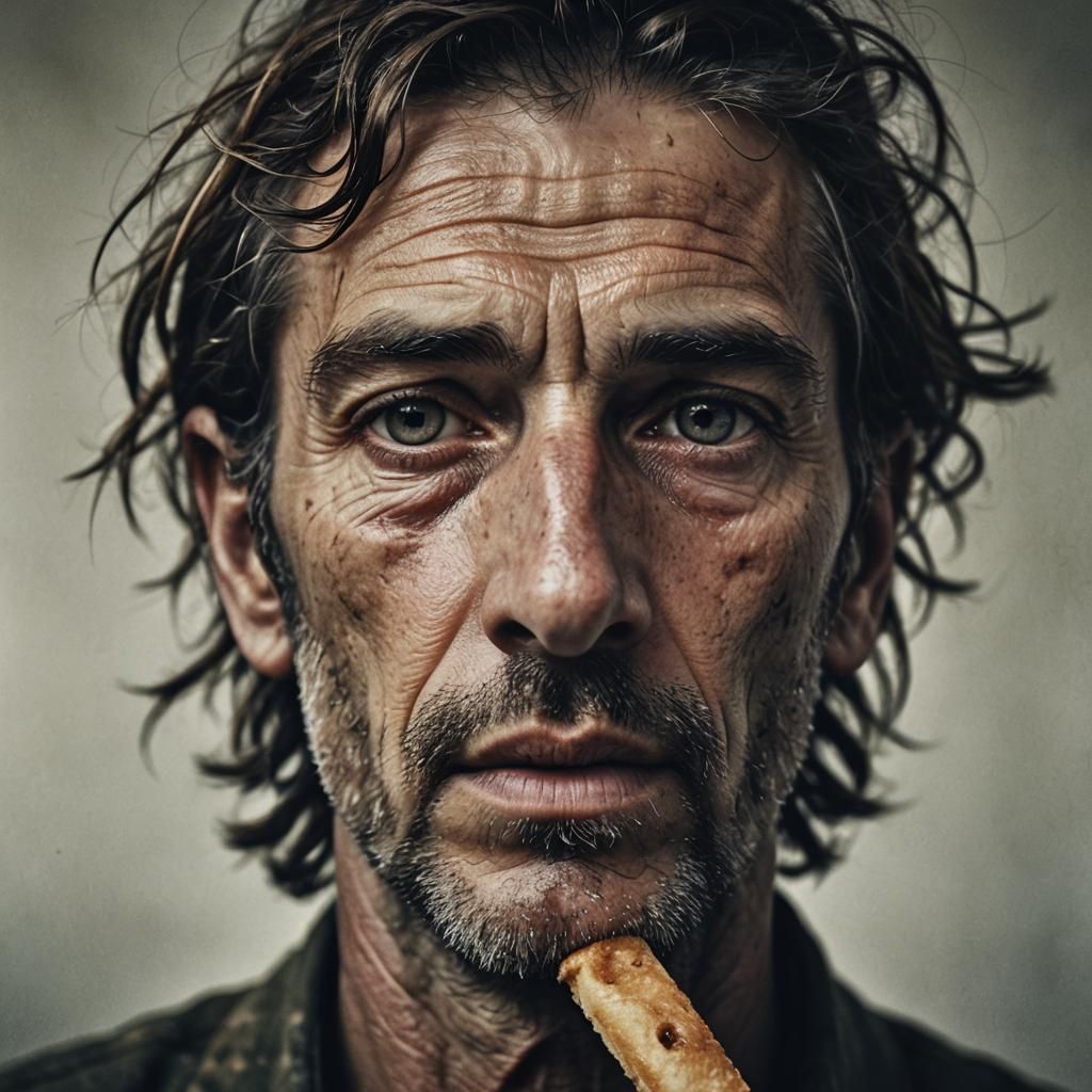 Detailed Breadstick Portrait in Ambient Light