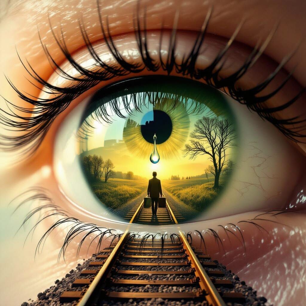 Surreal Eye: A Journey of Longing and Farewell