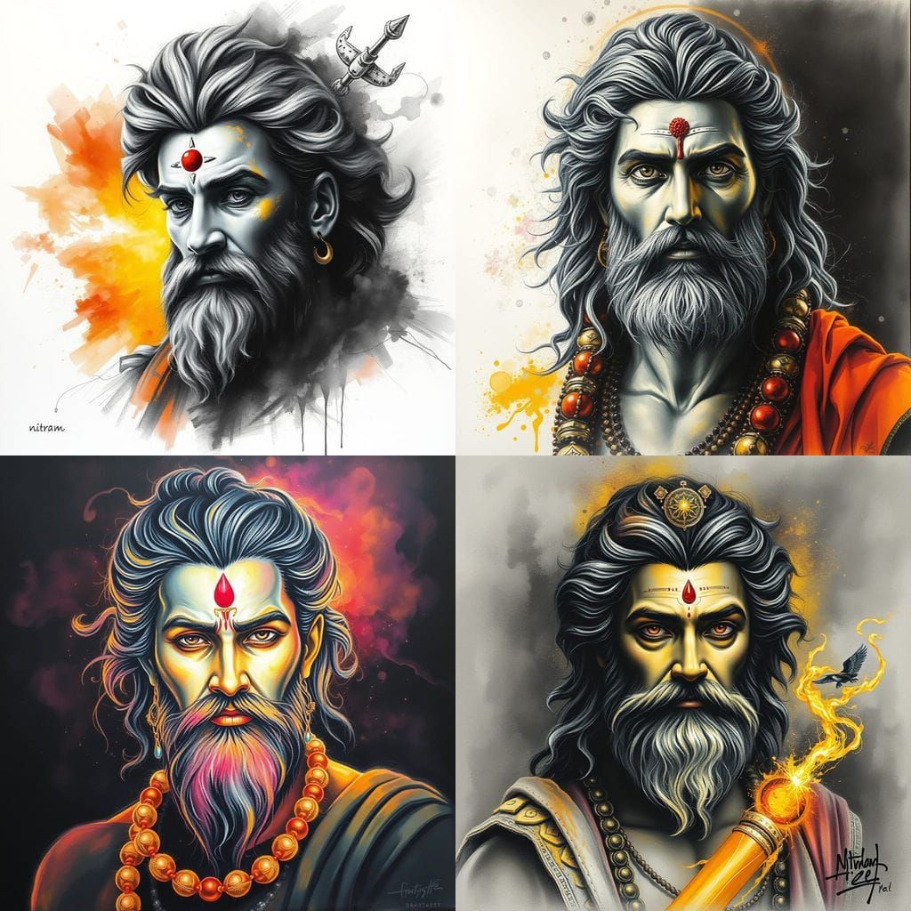 Vibrant Charcoal Portrait of Jupiter