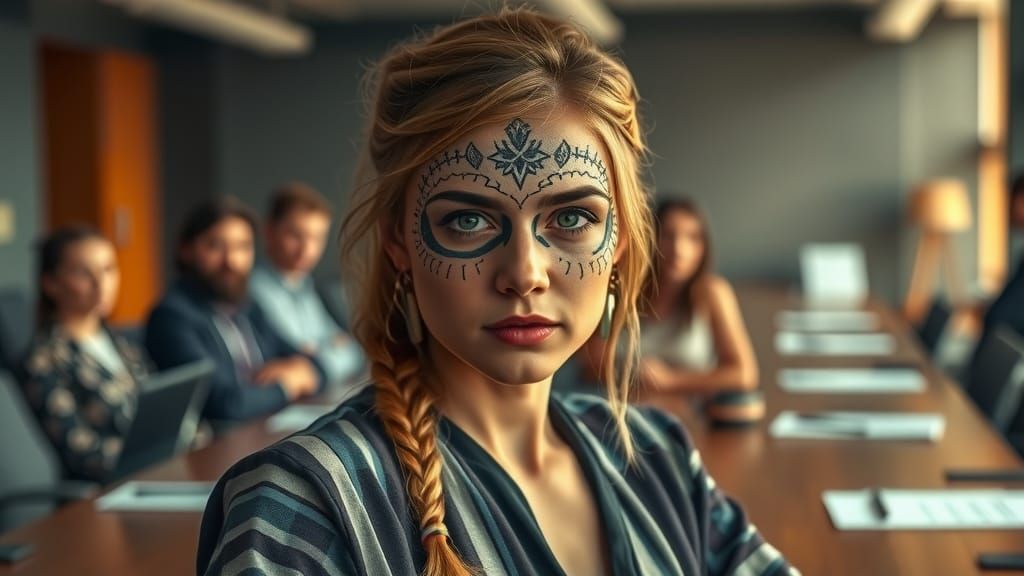 Viking Warpaint: Nordic Patterns in Office Setting