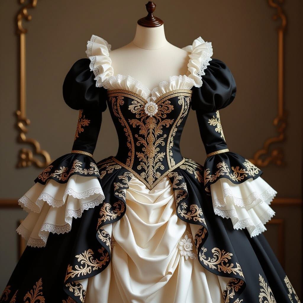 Elegant Baroque Fashion Dress