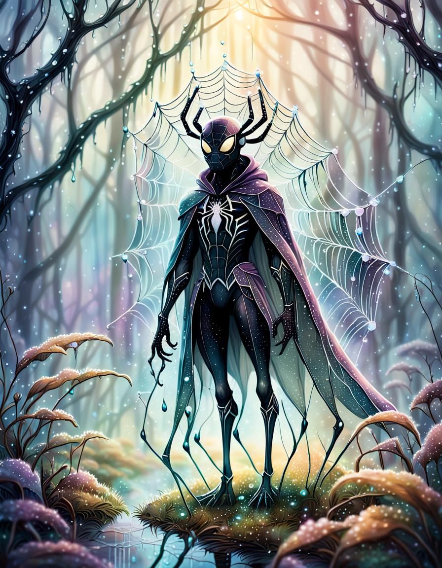 Spider Centaur in Mystical Forest: Fantasy Illustration