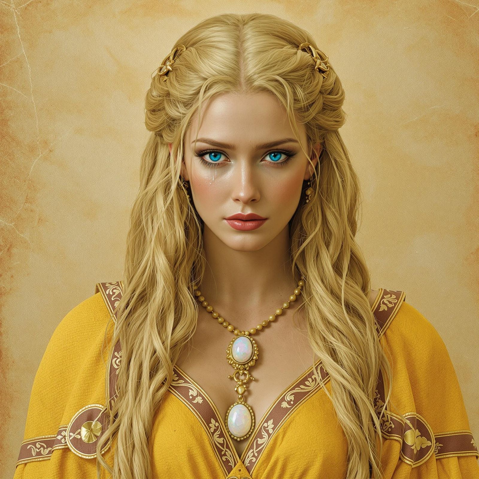 Norse Goddess in Mystical Realism Style