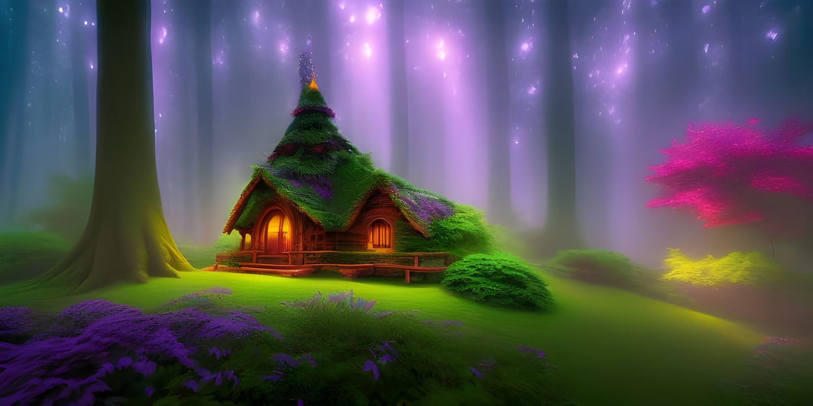 Enchanted Gnome House in Mystical Forest