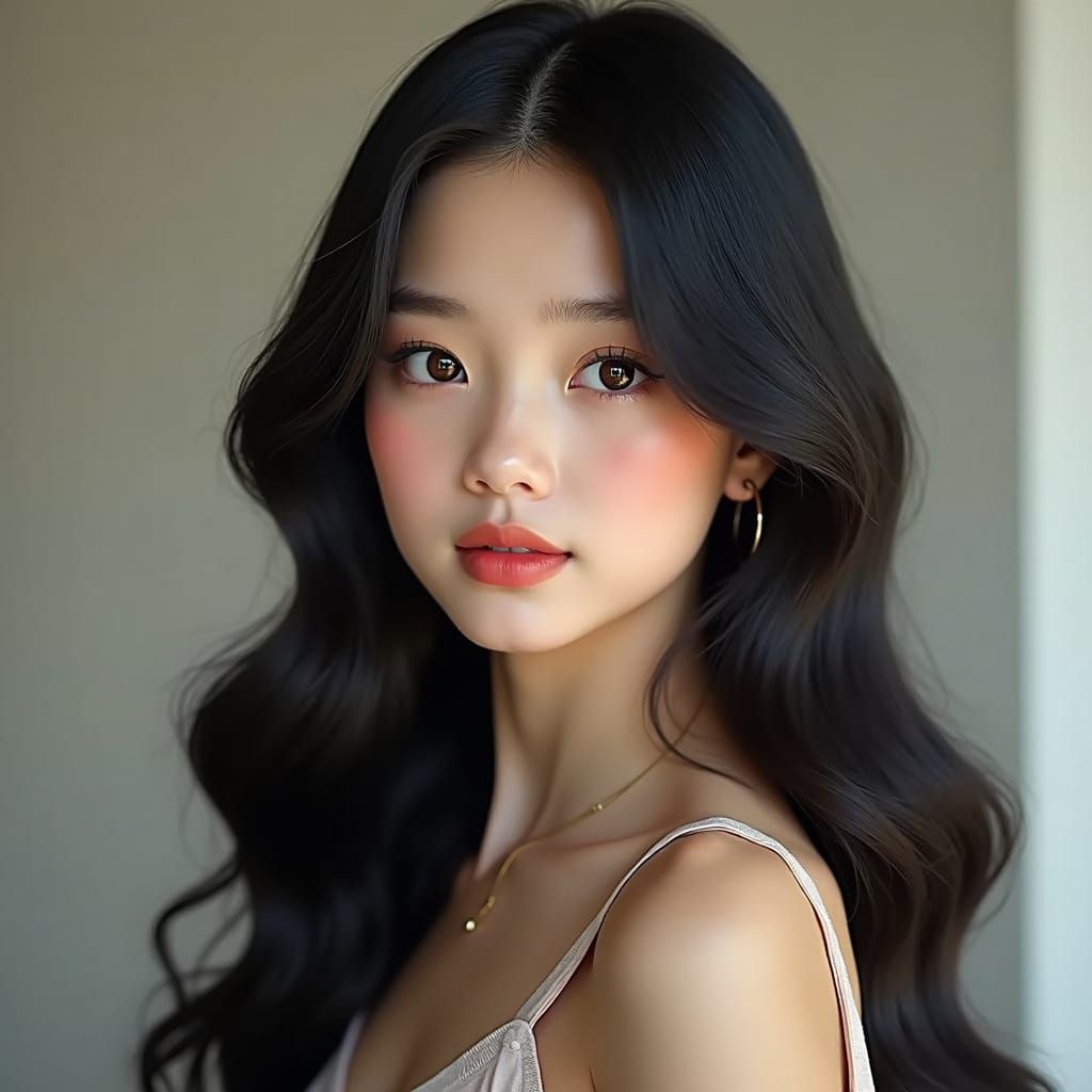 Elegant Teen Portrait in High Fashion Style