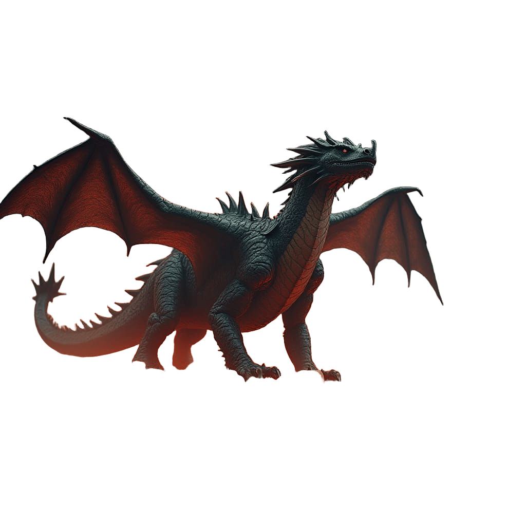 Dragon with Pumpkins and Castle: Cinematic Still