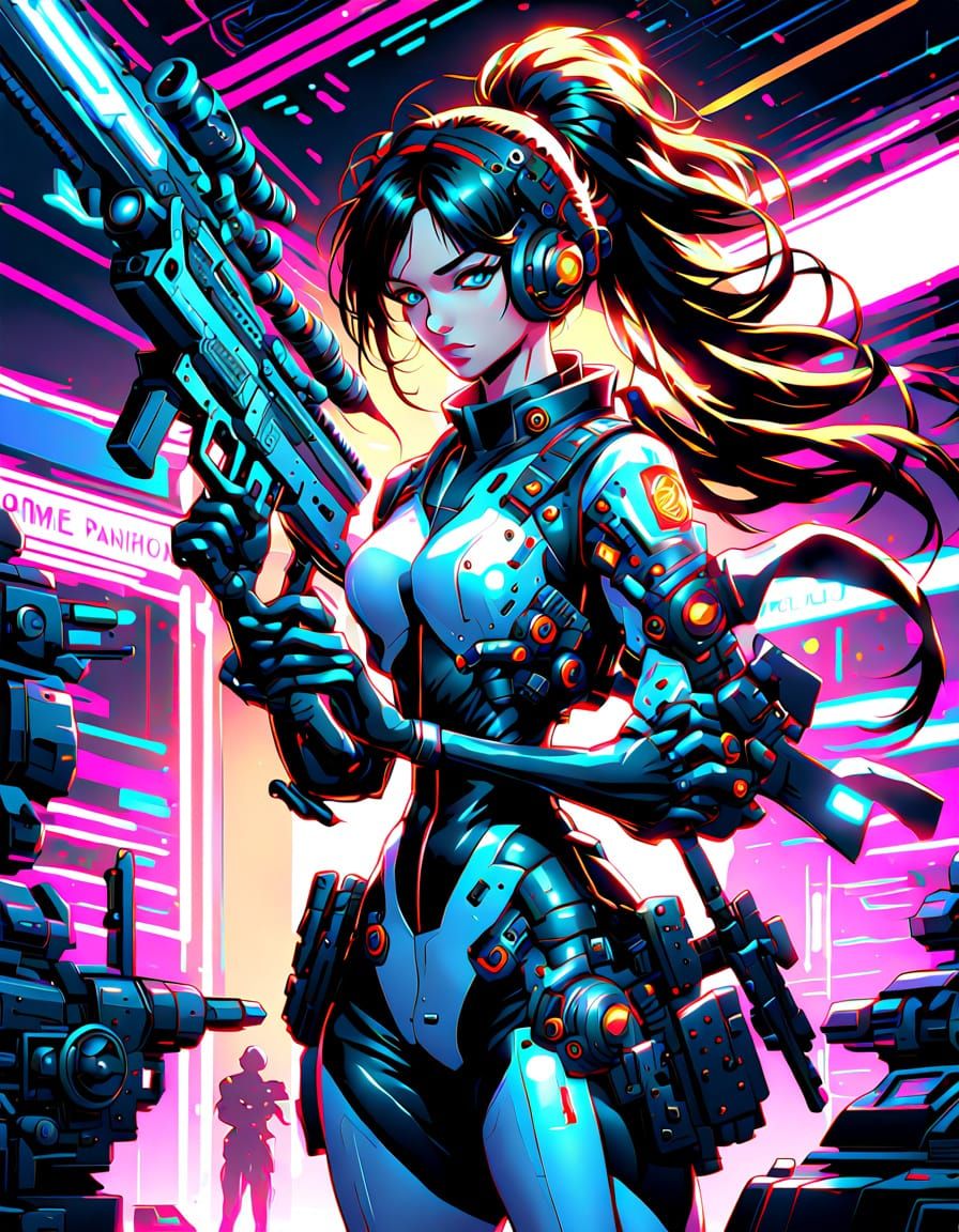 Ballistic Calibration Gun in Anime Style