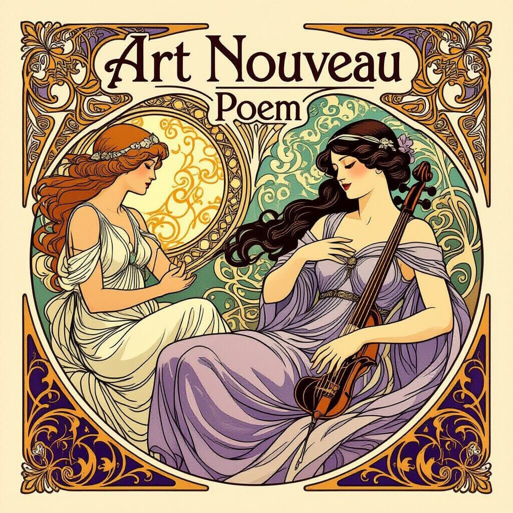 Art Nouveau Classical Music Illustration