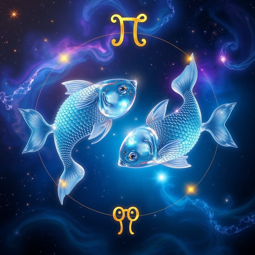 Ethereal Cosmic Dance of Yin-Yang Fish