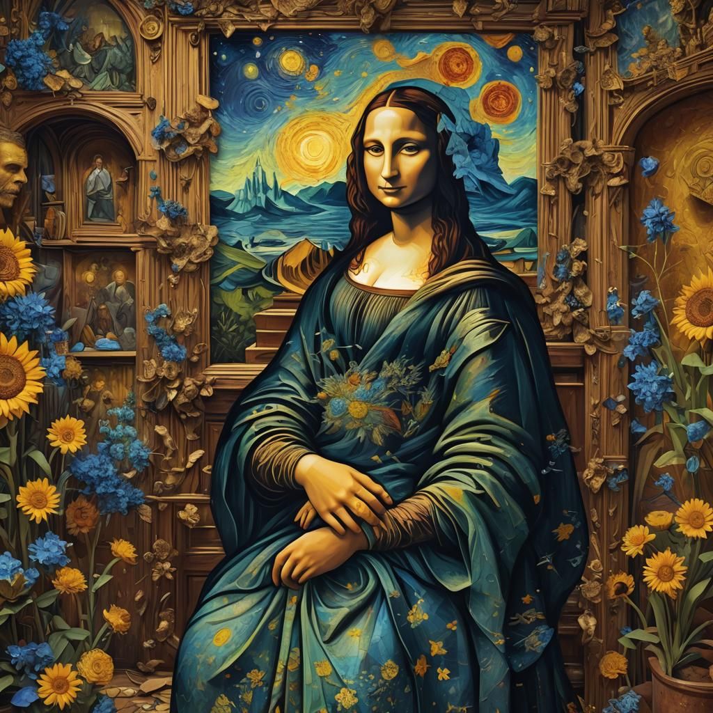 Mona Lisa Reimagined: A Fusion of Artistic Styles