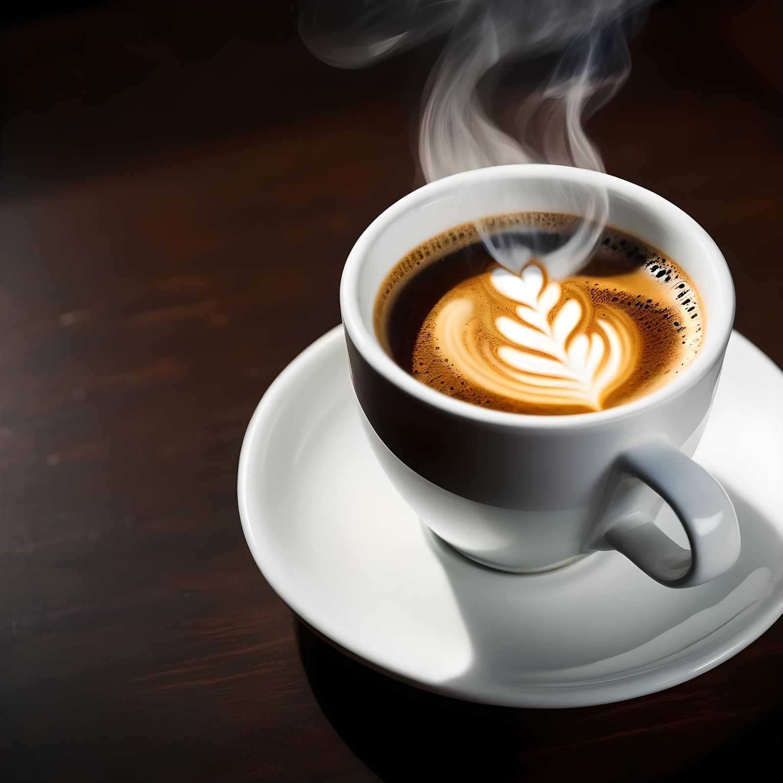 Inviting Steaming Cup of Coffee on a Desk