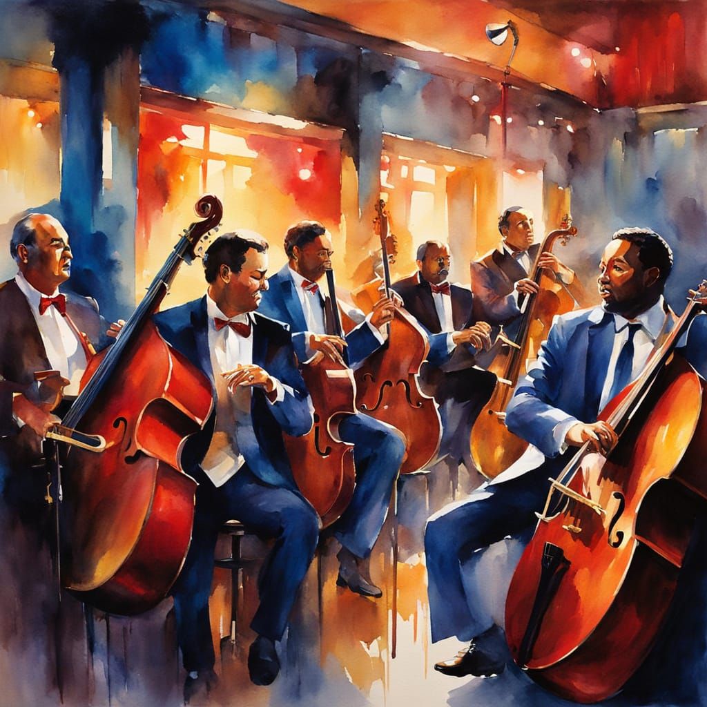 Jazz Band in Warm Golden Hour Light