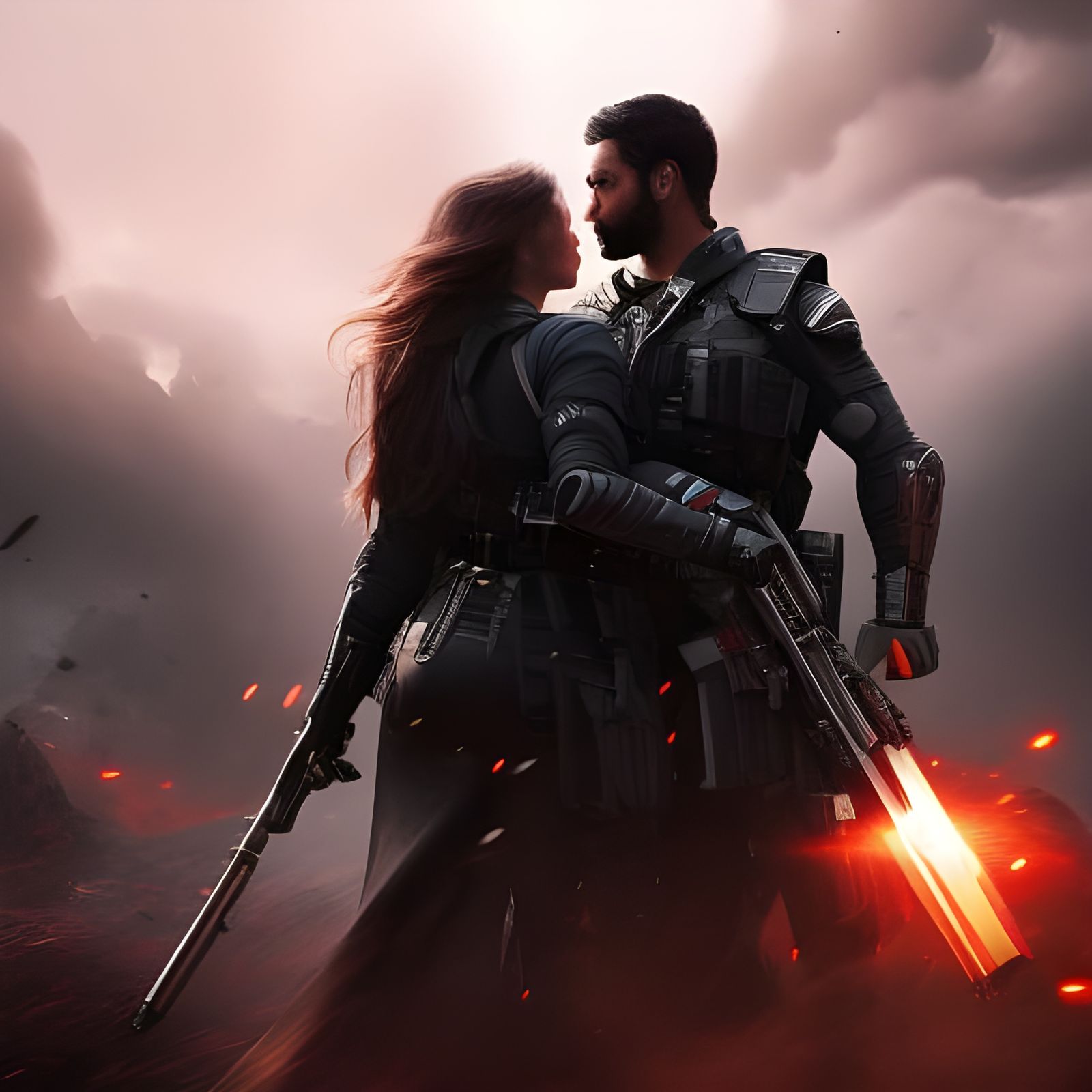 Strong Warrior Portrait in Hyperdetailed Digital Art