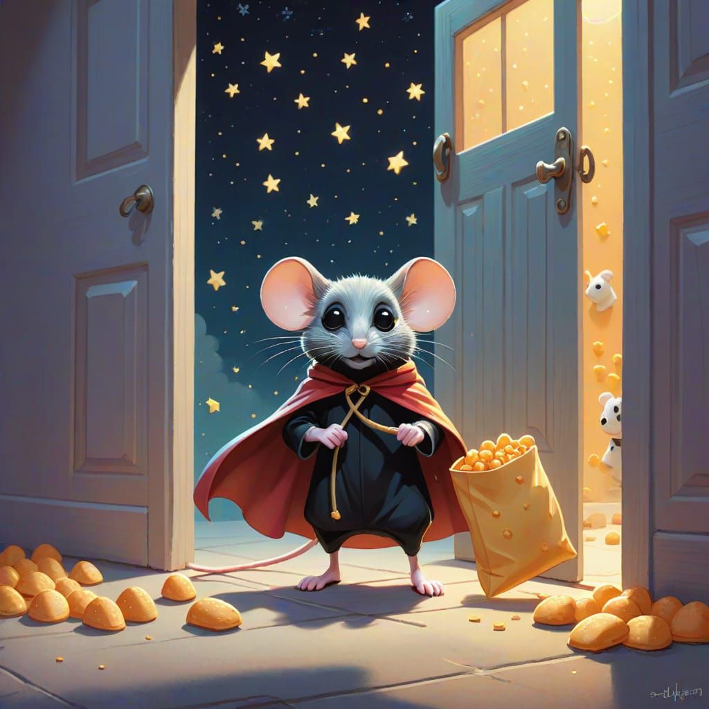 Cartoon Mouse Cheese Thief Concept Art