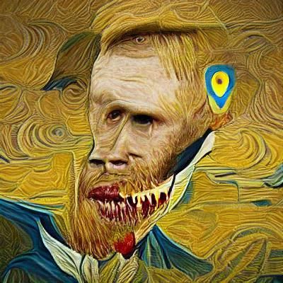 Vampire Portrait in Expressionist Style
