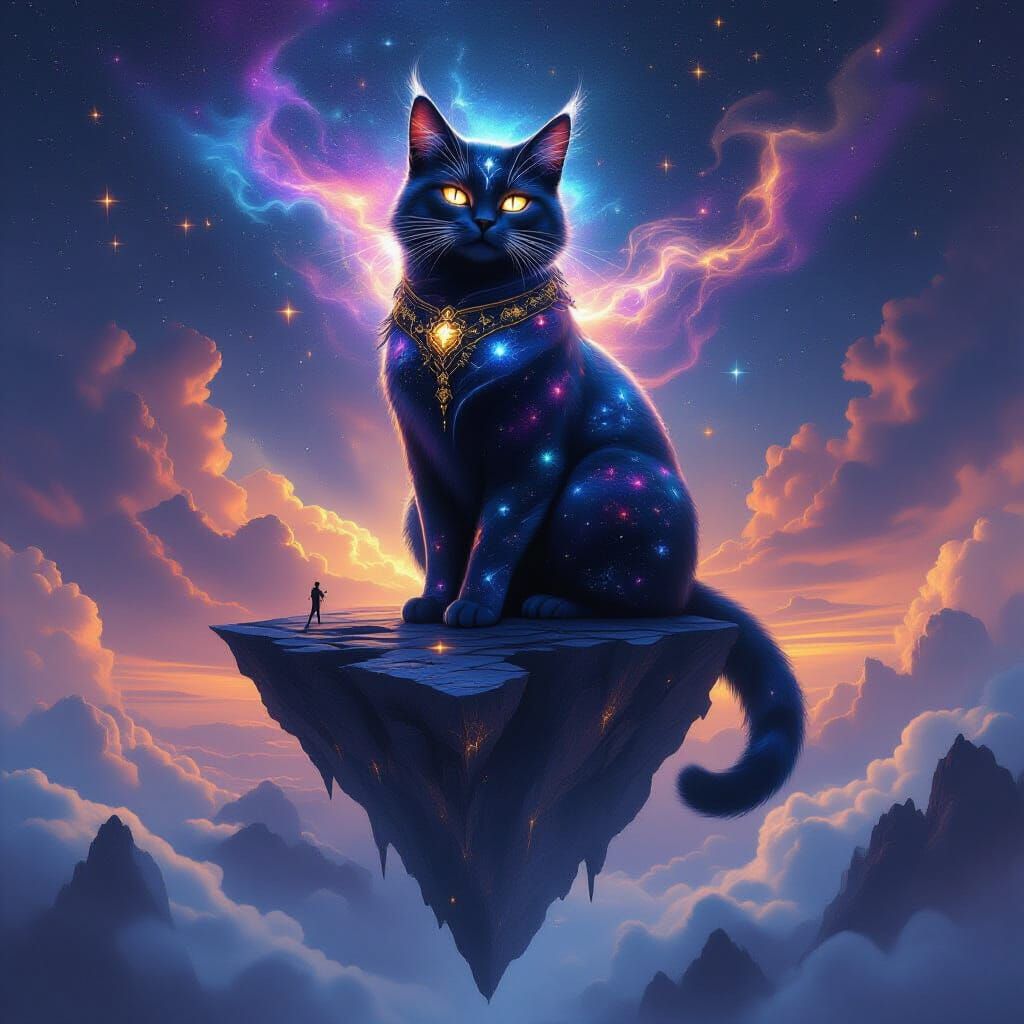 Cosmic Cat on Obsidian Island