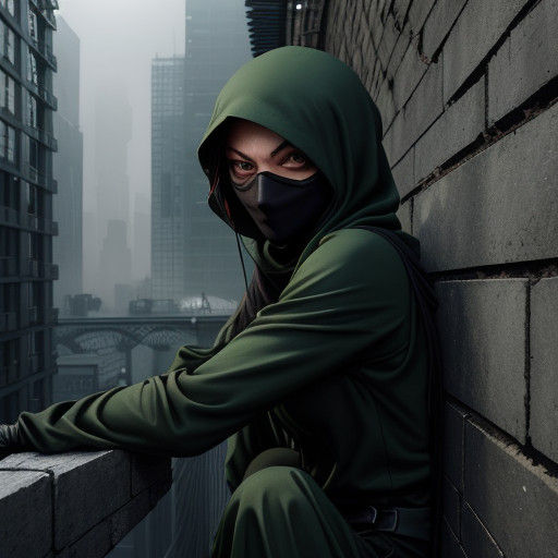 Ninja Spider Girl Embarks on a Stealthy Urban Adventure