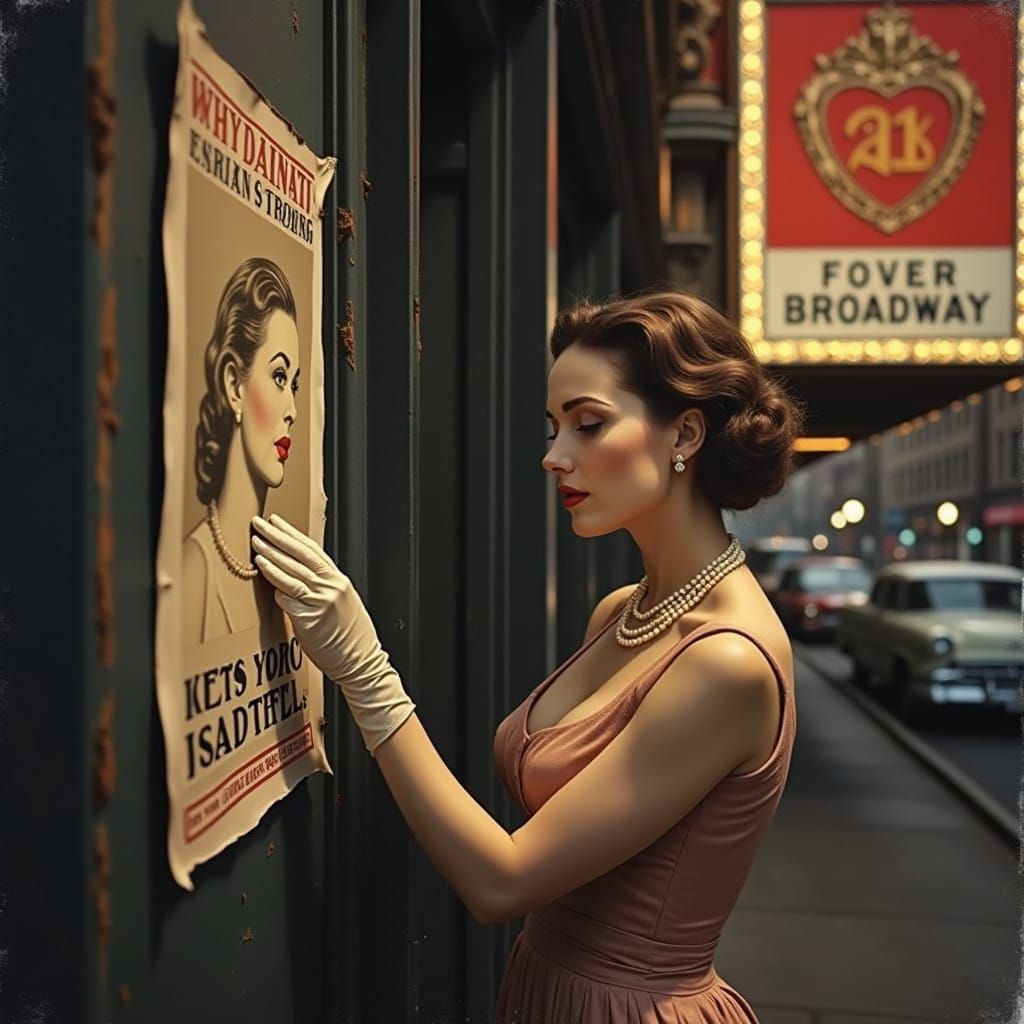 Ethereal Broadway Star Contemplates Fading Fame in 1940s Gla...