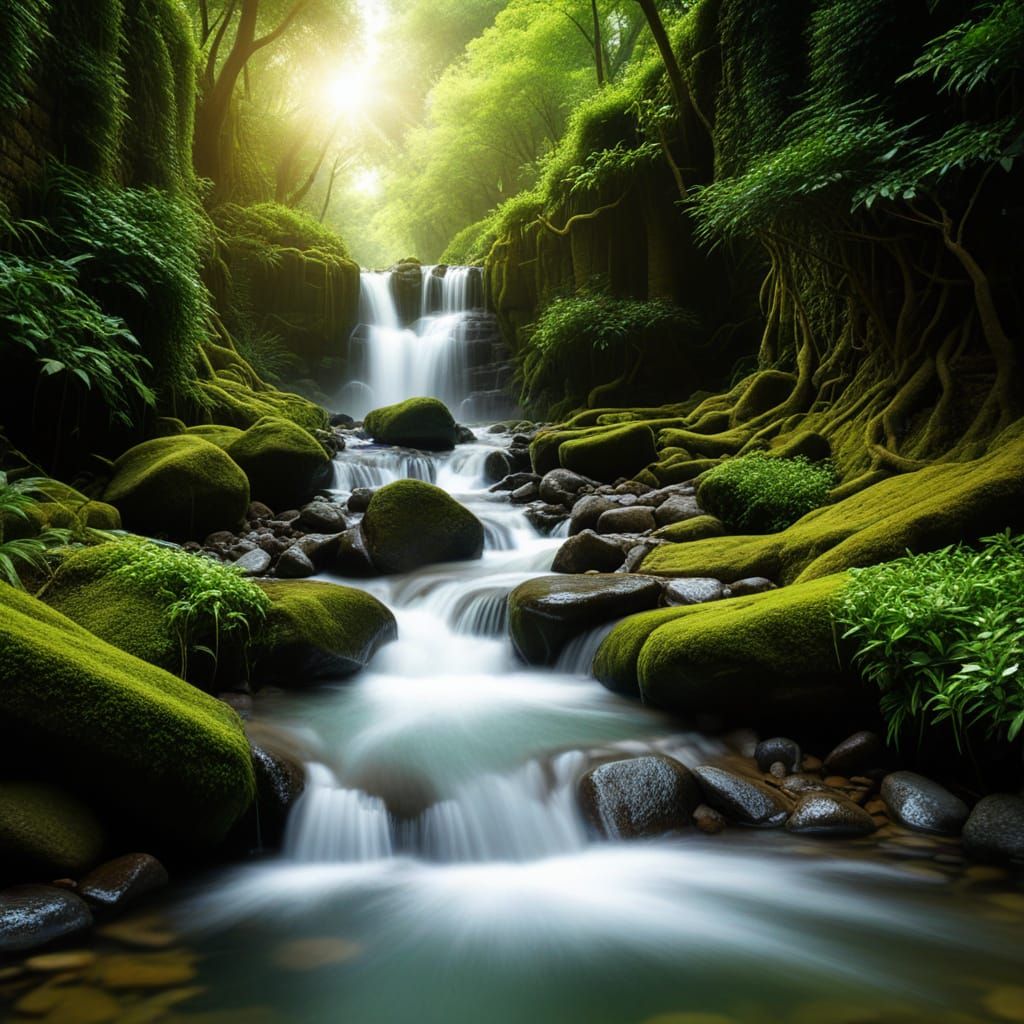 Green Flower Maze in 3D Render