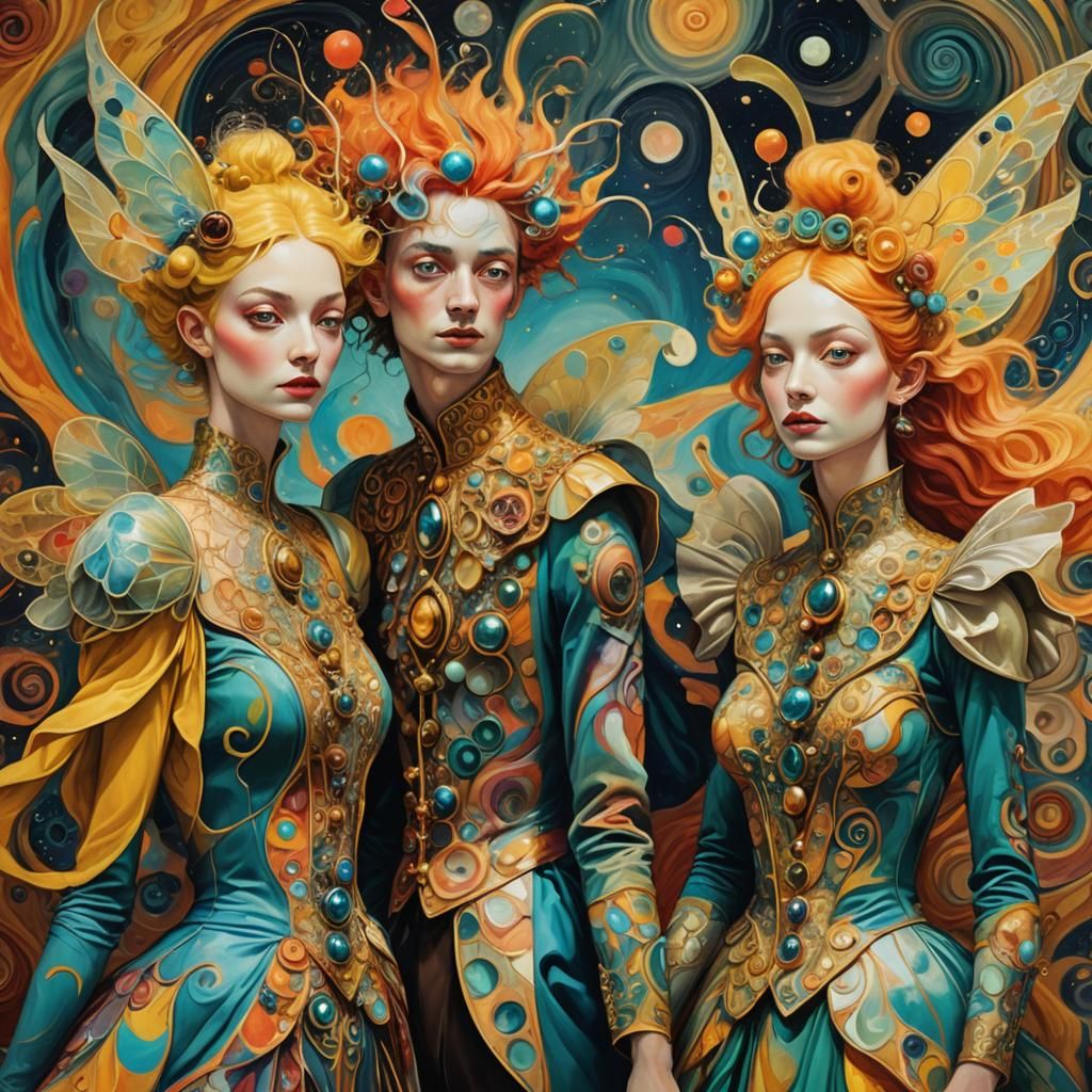 Fairies in a Psychedelic Surrealist Dreamscape