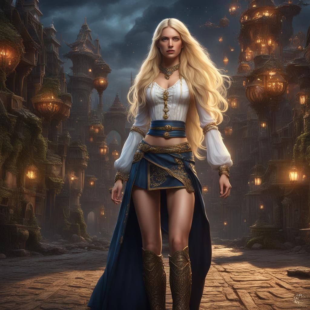 Fantasy Portrait of a Beautiful Blonde Woman