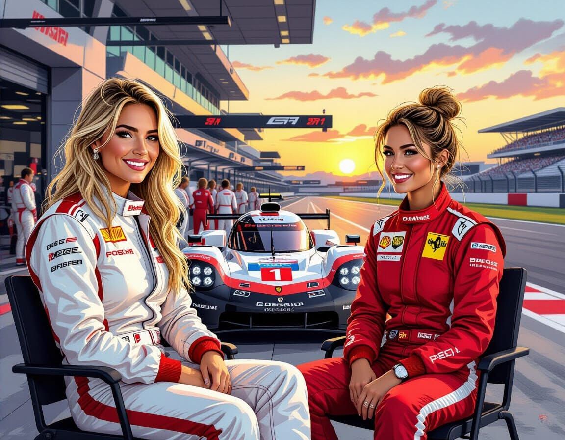 Porsche Race Drivers Exhausted But Satisfied in Garage at Su...