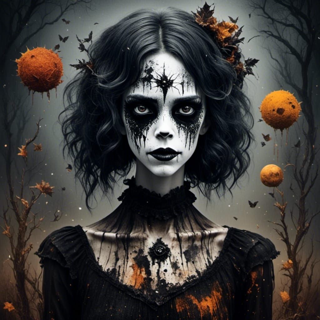 Abstract Distortion with Contrasting Colors